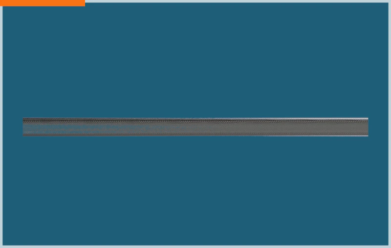 Close-up of the reinforced carbon-fiber shaft